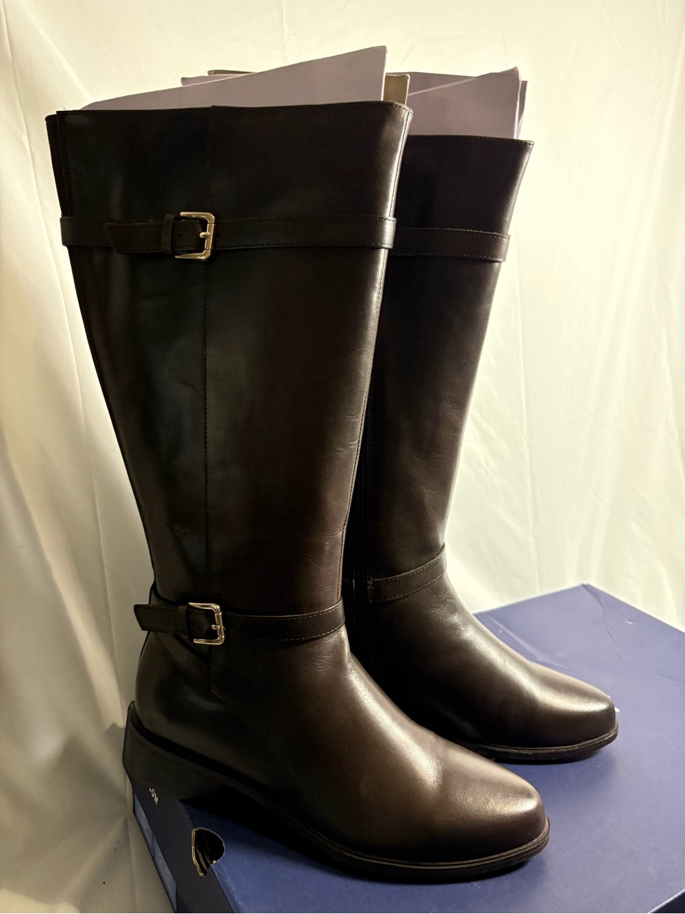 New Rockport Tall Leather Riding Boots - Brown size 10 - Picture 5 of 8